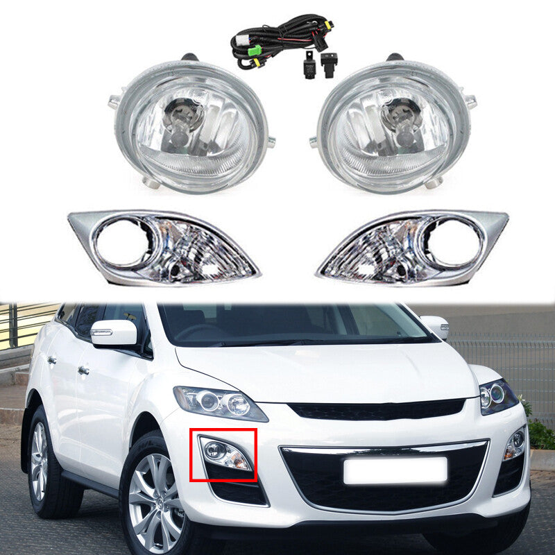 For 2010-2012 for Mazda CX-7 Front Fog Light Driving Lamp With Wire Switch 1Set