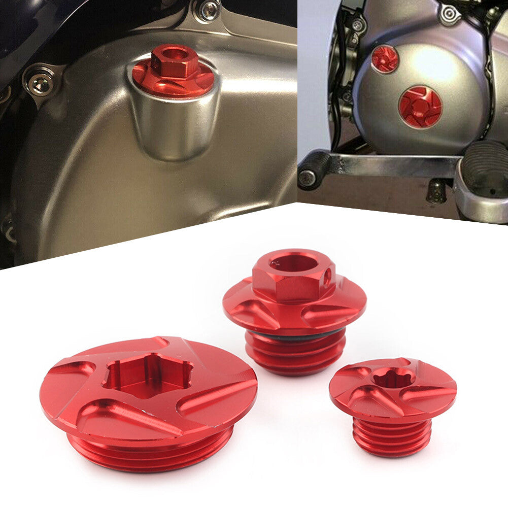 CNC Red Engine Timing Bolts Oil Plugs fit for Honda CRF150R CRF250R CRF450R CRF450X