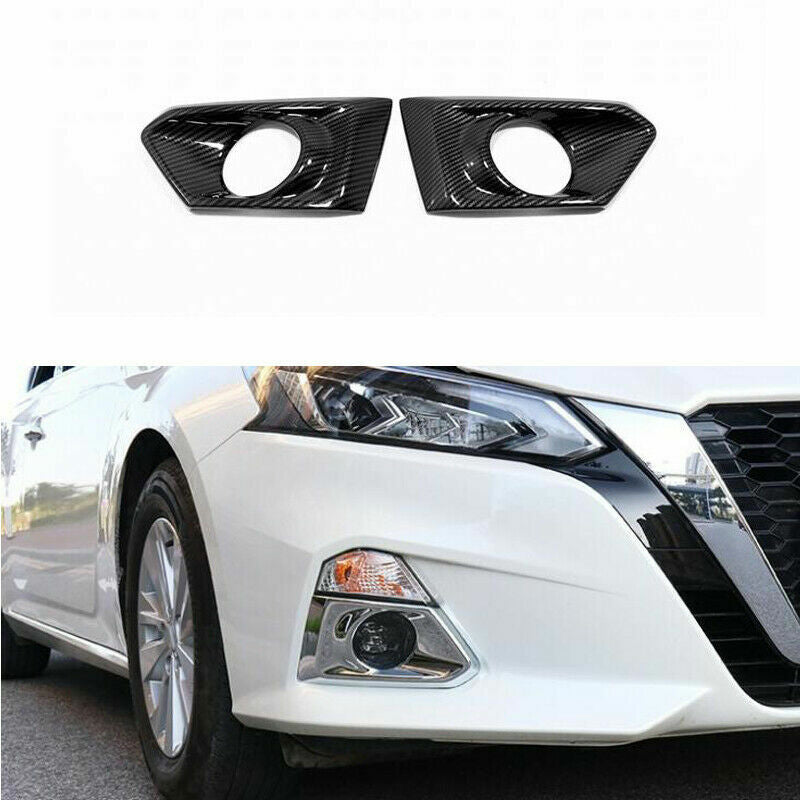 for Nissan Teana Altima 2019-2022 Carbon Fiber Front Fog Light Lamp Cover Trim