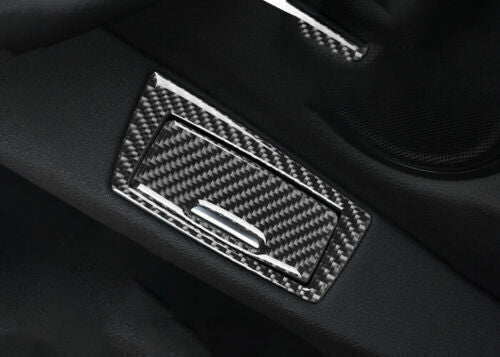 Real Carbon Fiber Rear Ashtray Cover Trim 4PCS for BMW 3 4 Series GT 2013-2019