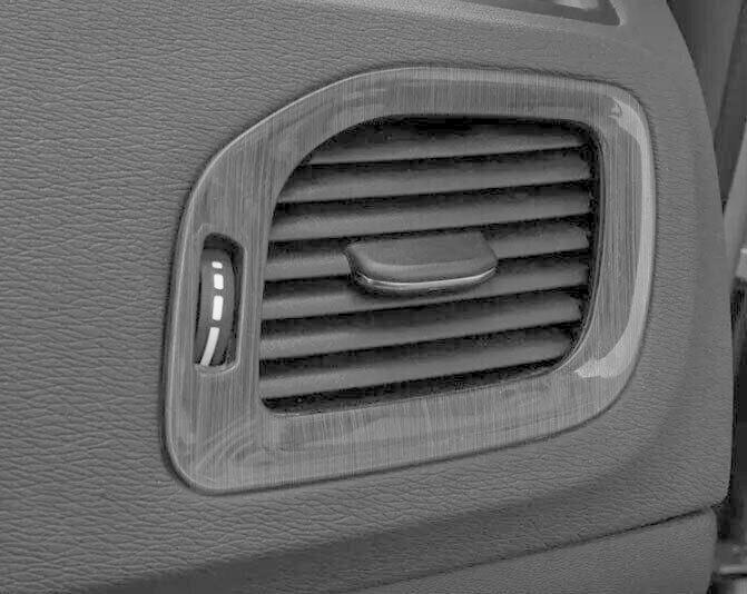 Fit for Volvo V60 2015-2018 Black Titanium Console LR Air Outlet Vent Trim 2PCS