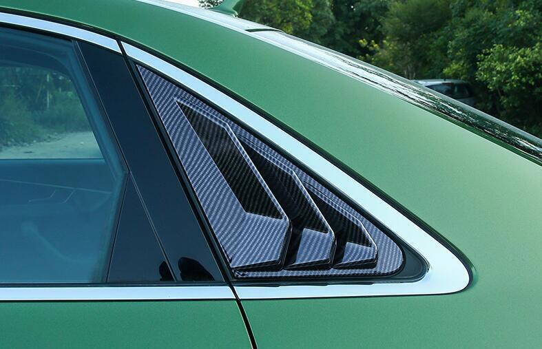 for Audi A4 4S 2017-24 ABS Carbon Fiber Side Window Louver Shutter Cover Trim 2P