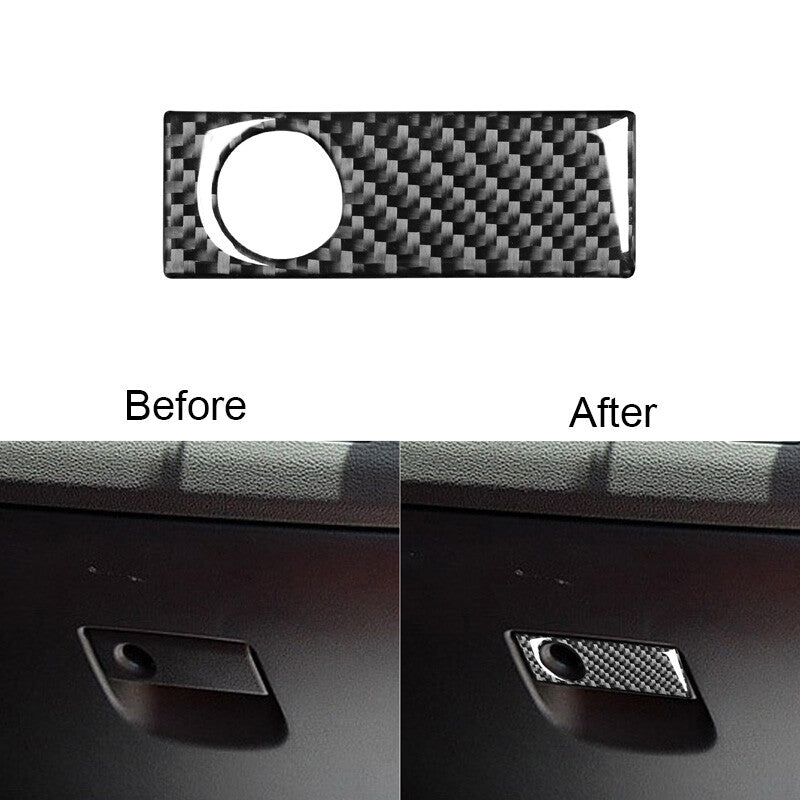 for Mazda RX-8 2004-2008 Carbon Fiber Storage Box Handle Decorative Cover Trim