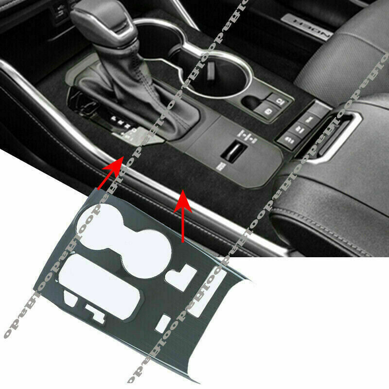 Black Gear Box Shift Cup Holder Panel Cover Trim for Toyota Highlander 2020-2023