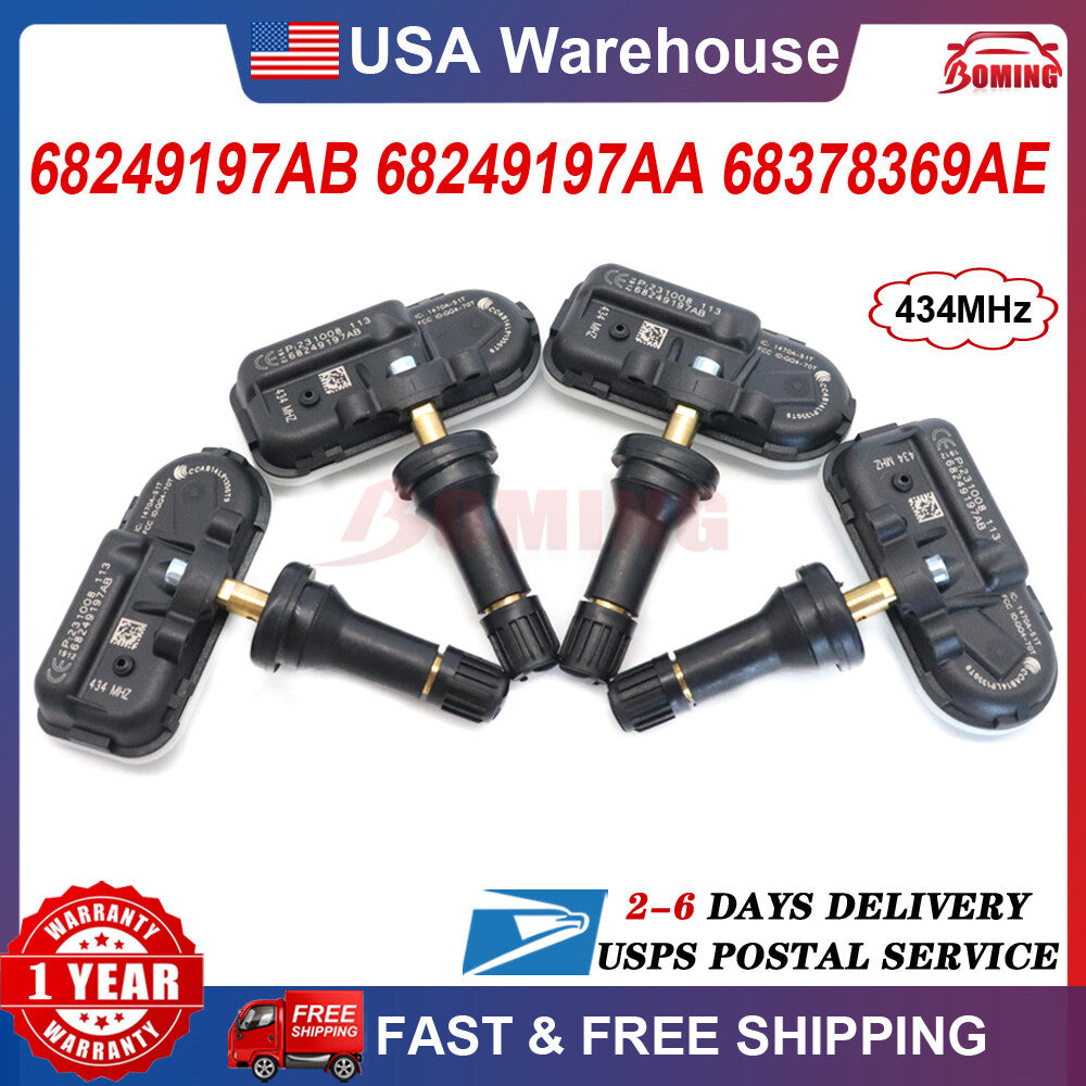 4x New TIRE PRESSURE SENSOR TPMS for Jeep Cherokee for Dodge for RAM 1500 68249197AA