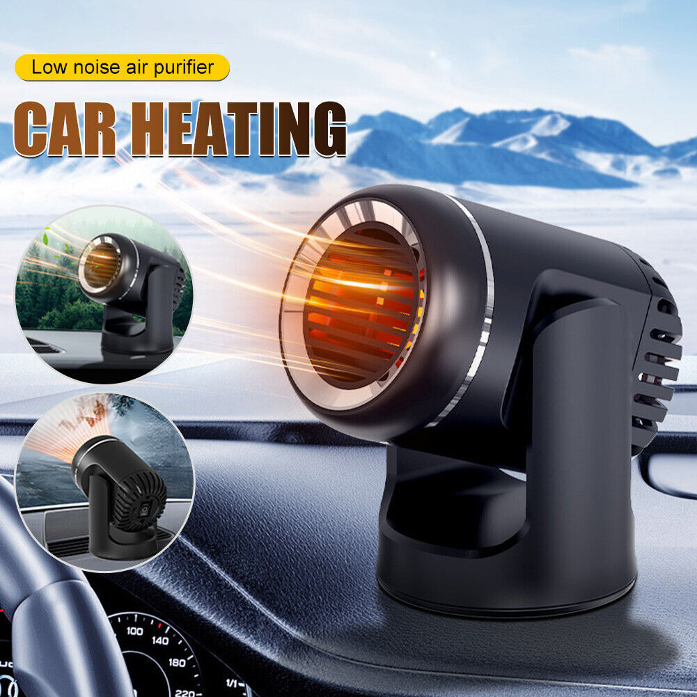Car Heater Air Purifier Two Gear Cooling Fan Fast Heating Defroster Defogger 12V