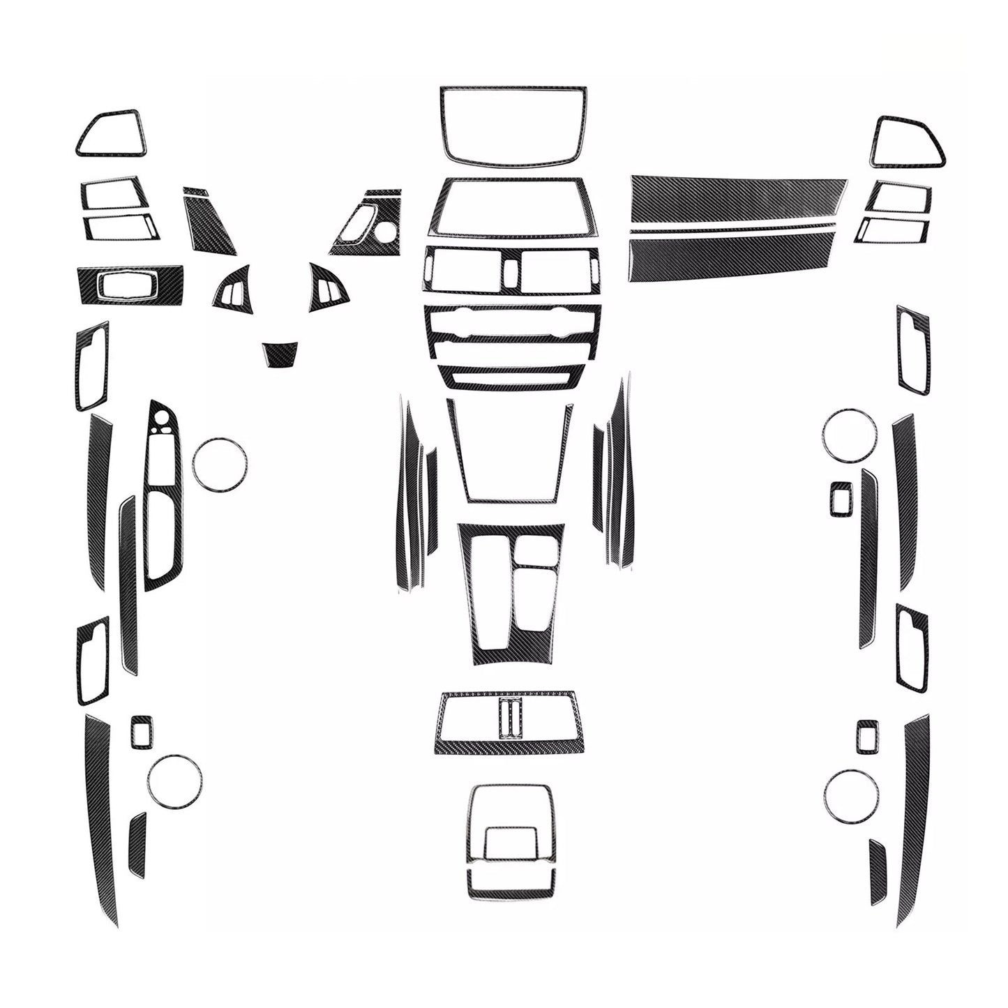 70-piece carbon fiber kit with full interior protective cover for 2007-2013 for BMW X5 E70 X6 E71