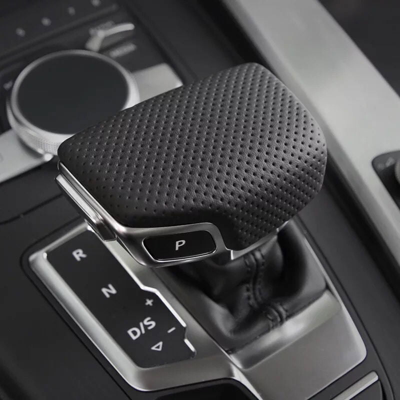 Inner Sport Leather Gear Shift Knob Cover Replacement Fit for Audi Q5 2018-2024
