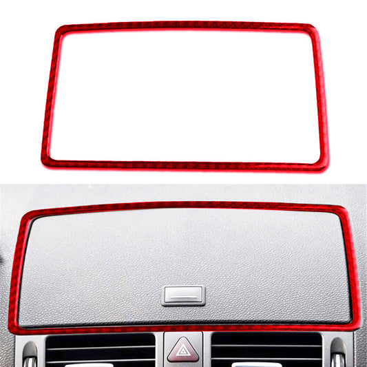 Red Carbon Fiber Center Console Frame Trim for Benz C-Class W204 2007-2010
