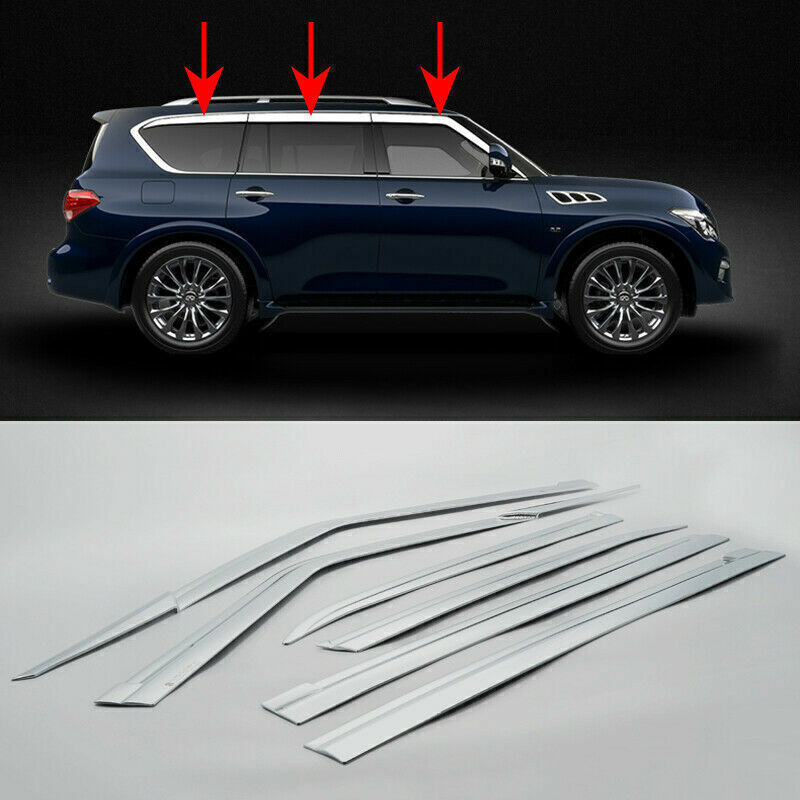for Infiniti QX56 QX80 2011-23 Window Visor Vent Shade Deflector Guard Sun/Rain