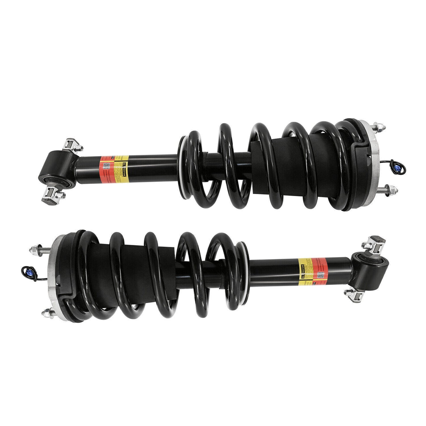 Two front-mounted SHOCK STRUT ASSYS components for LEXUS NX200T 2015-2017 and NX300 2018-2021 models with electric motor.