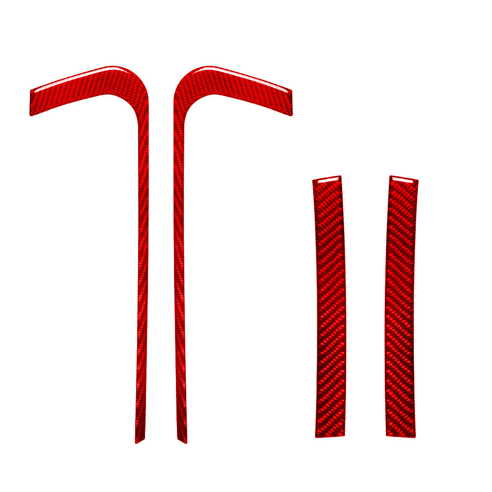 4Pcs Red Carbon Fiber Front Door Cover Trim For Land for Range Rover Sport 2014-17