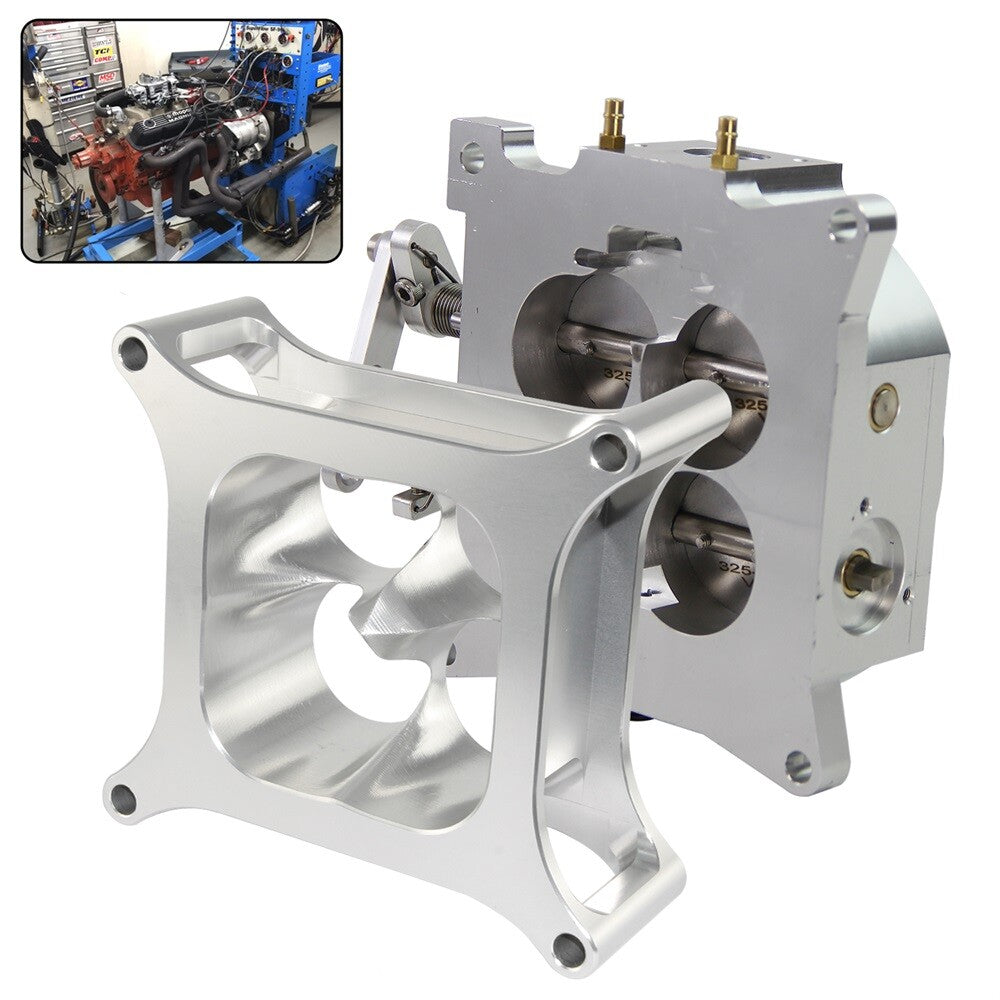 1000CFM 4150 Flange Carburetor Throttle Body 1.75 Core 4 Barrel w/ 2 Spacer SL