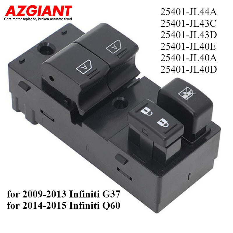 Front Left Window Switch 25401-JL44A for Infiniti G37 2009-2013 / Q60 2014-2015
