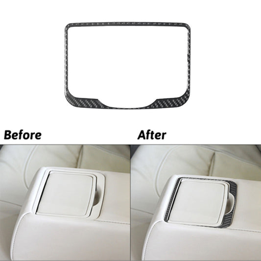 Carbon Fiber Rear Center Cupholder Frame Cover Trim for Hyundai Azera 2006-2011