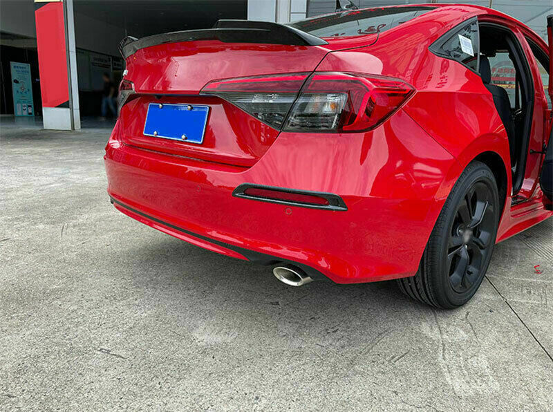 ABS Carbon Fiber Color Rear Fog Light Lamp Cover Trim for Honda for Civic 2022-2023