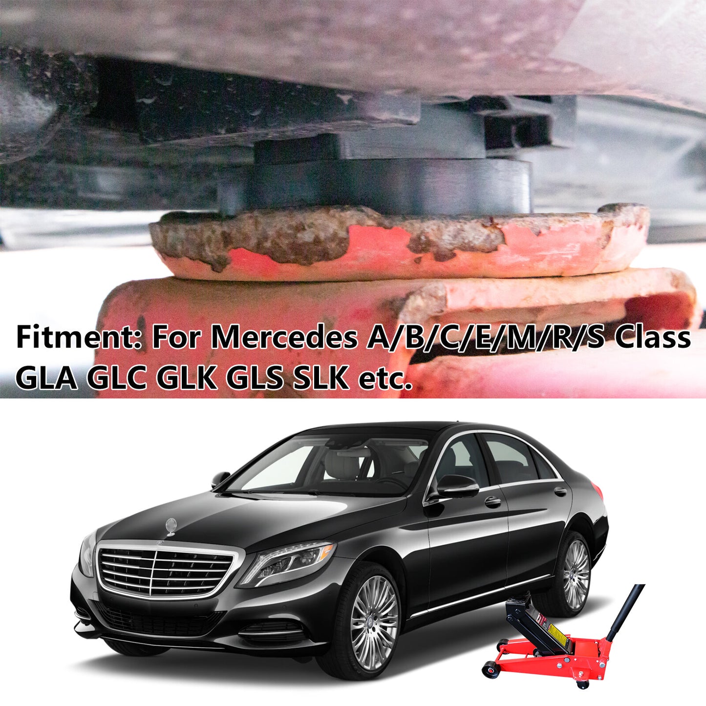4 x for Mercedes jack pickup jack rubber block jackPadTool