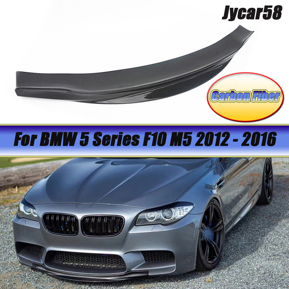 Carbon Fiber Front Bumper Lip Center Chin Lip Spoiler Fit for BMW F10 M5 12-16