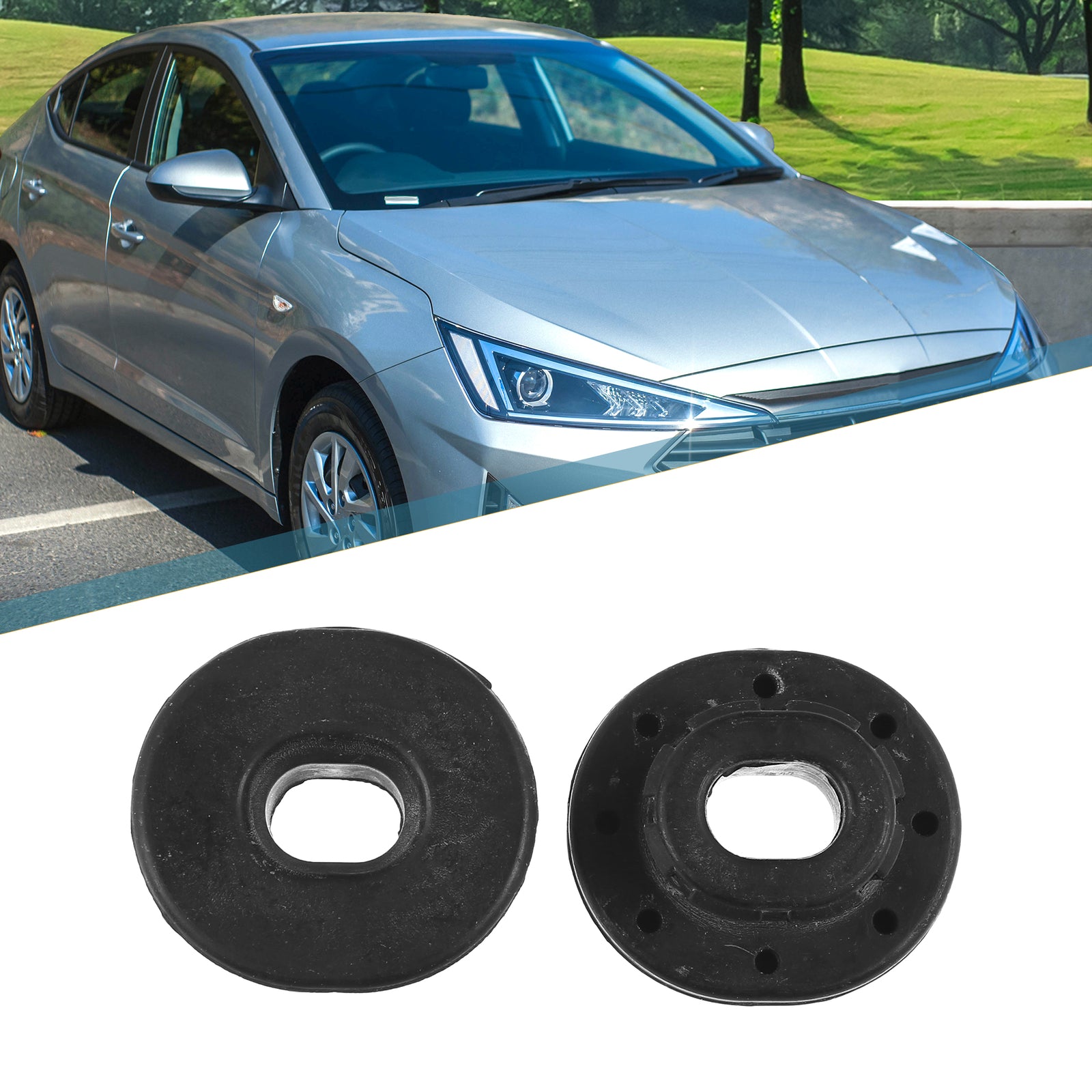 2-Piece Radiator Lower Insulator Mounting Bushings for Hyundai for Elantra 25336-F2000