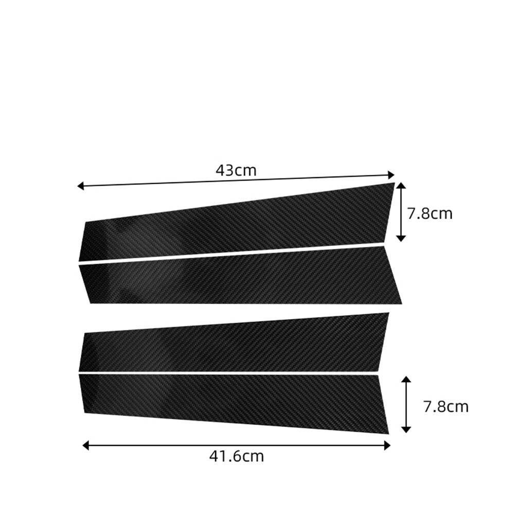 4X Carbon Fibre Window B Pillar Trim for VW for Golf 8 MK8 GTI 2021