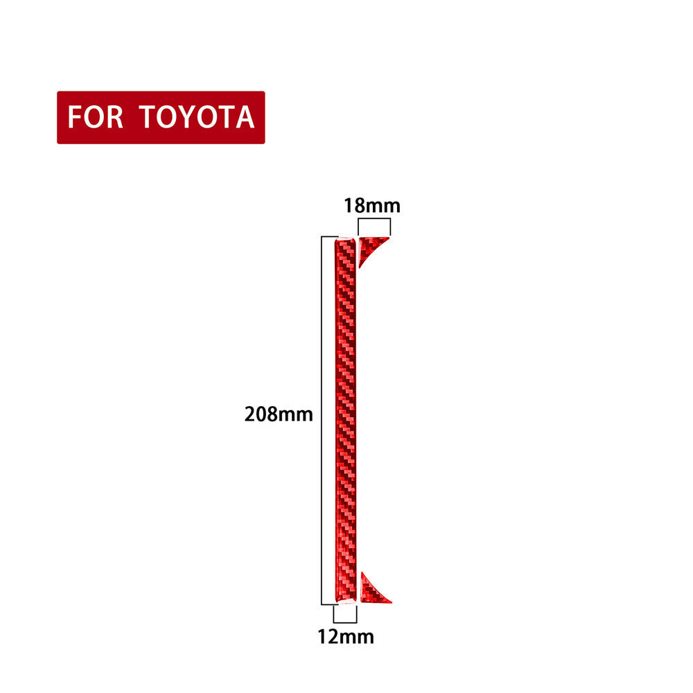 3¡Á Red Carbon Fiber Water Cup Holder Side Decor Trim for T@yota Tundr@ 2014-2021