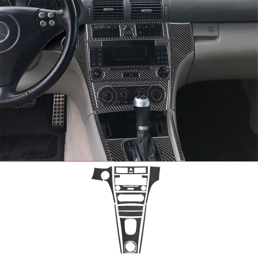 11x carbon fiber center console trim for Mercedes-Benz W203 2005-2007