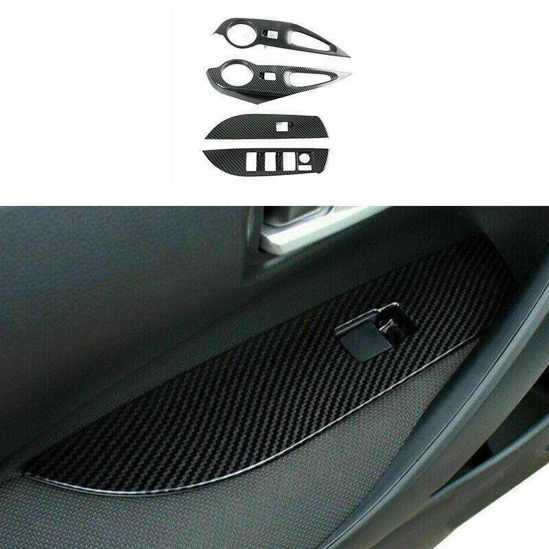 Carbon Window Lift Switch Panel Cover Trim 4X for Toyota for Corolla Cross 2020-2023
