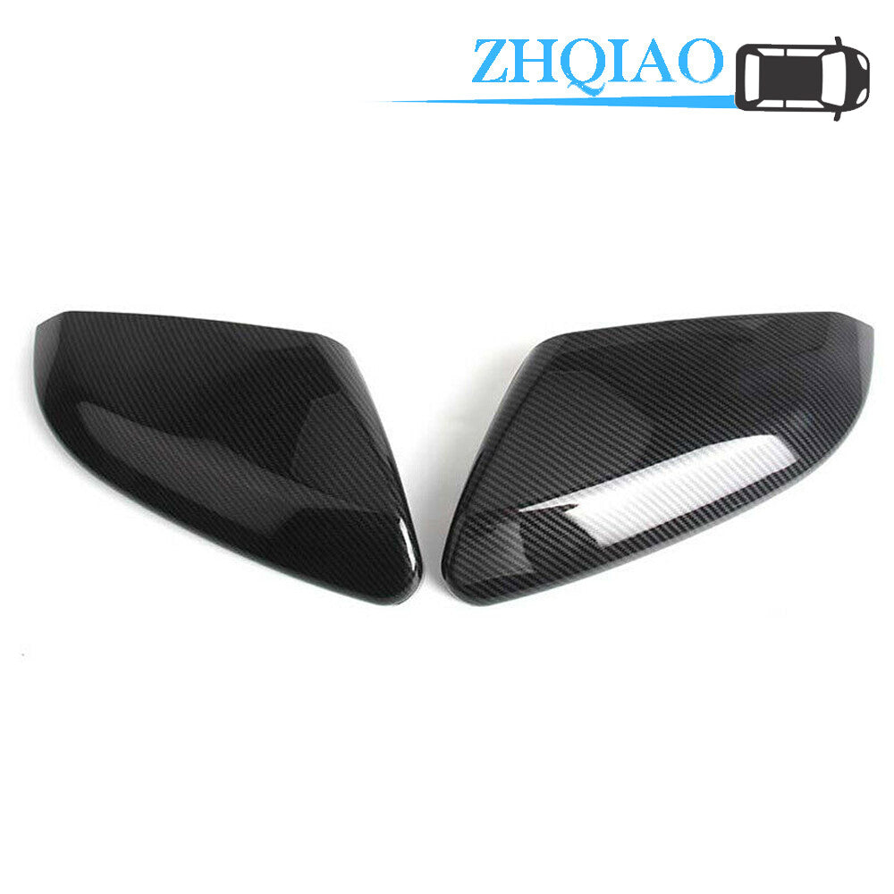 Carbon Fiber Style Rearview Side Mirror Cap Cover Trim for Honda for Civic 2016-2020