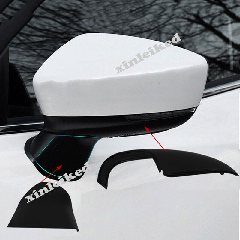 4X for Mazda 3 Axela 2017-2018 Black Base Side Rear View Mirror Shell (Replace)