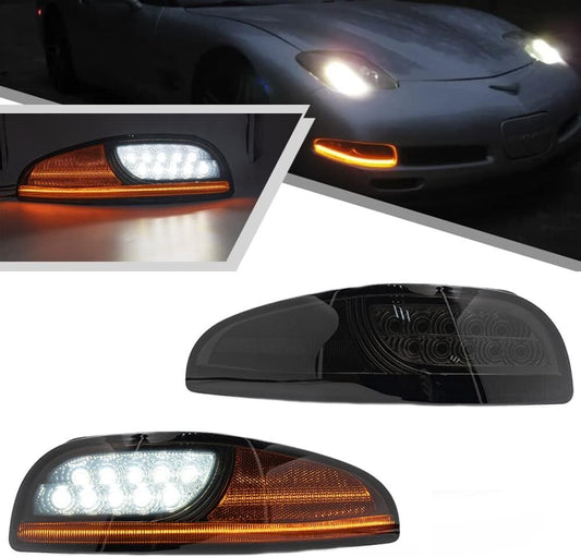 Smoke sequence LED front turn signal DRL parking applicable to 97-04 for Chevrolet for Corvette C5