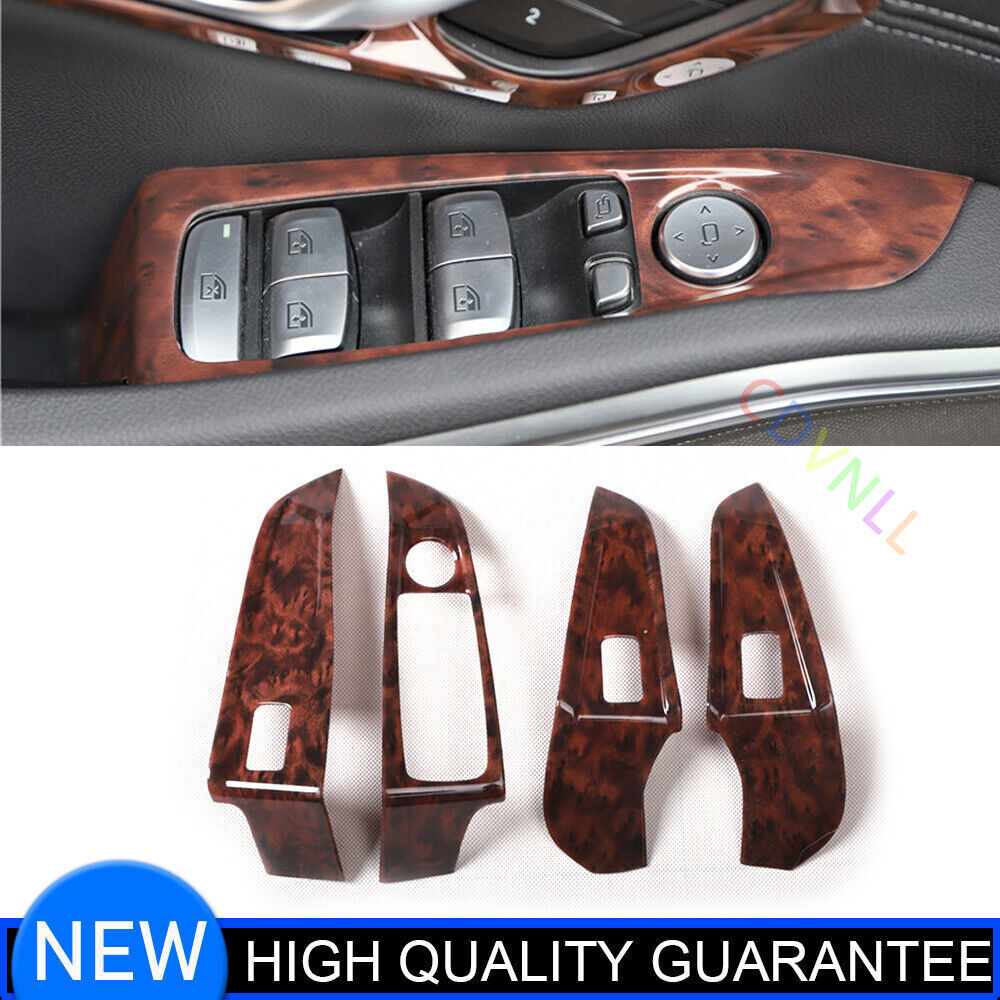 for BMW 3 Series 2019-2023 Wood Grain Inner Window Lift Panel Switch Cover Trim