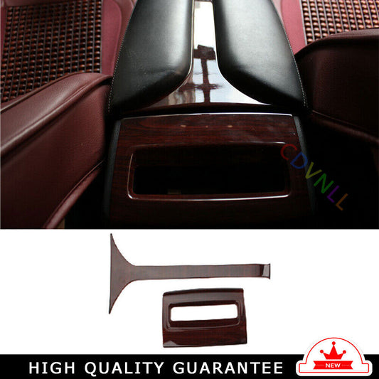 Console Storage Box Cover Trim Inner for Nissan Murano 2015-2021 Red Wood Grain