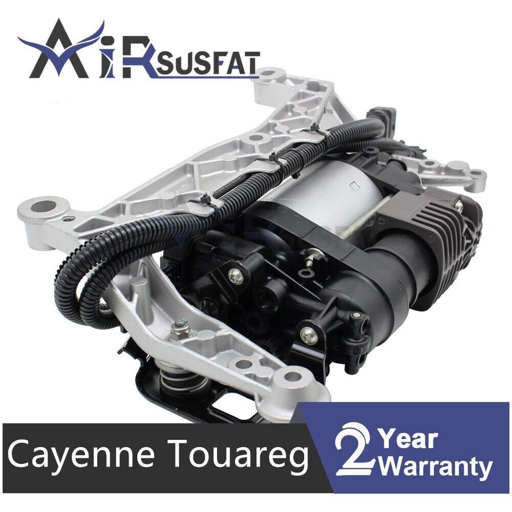 for Porsche for Cayenne for VW Touareg 2011-17 Air Suspension Compressor Pump W/Bracket