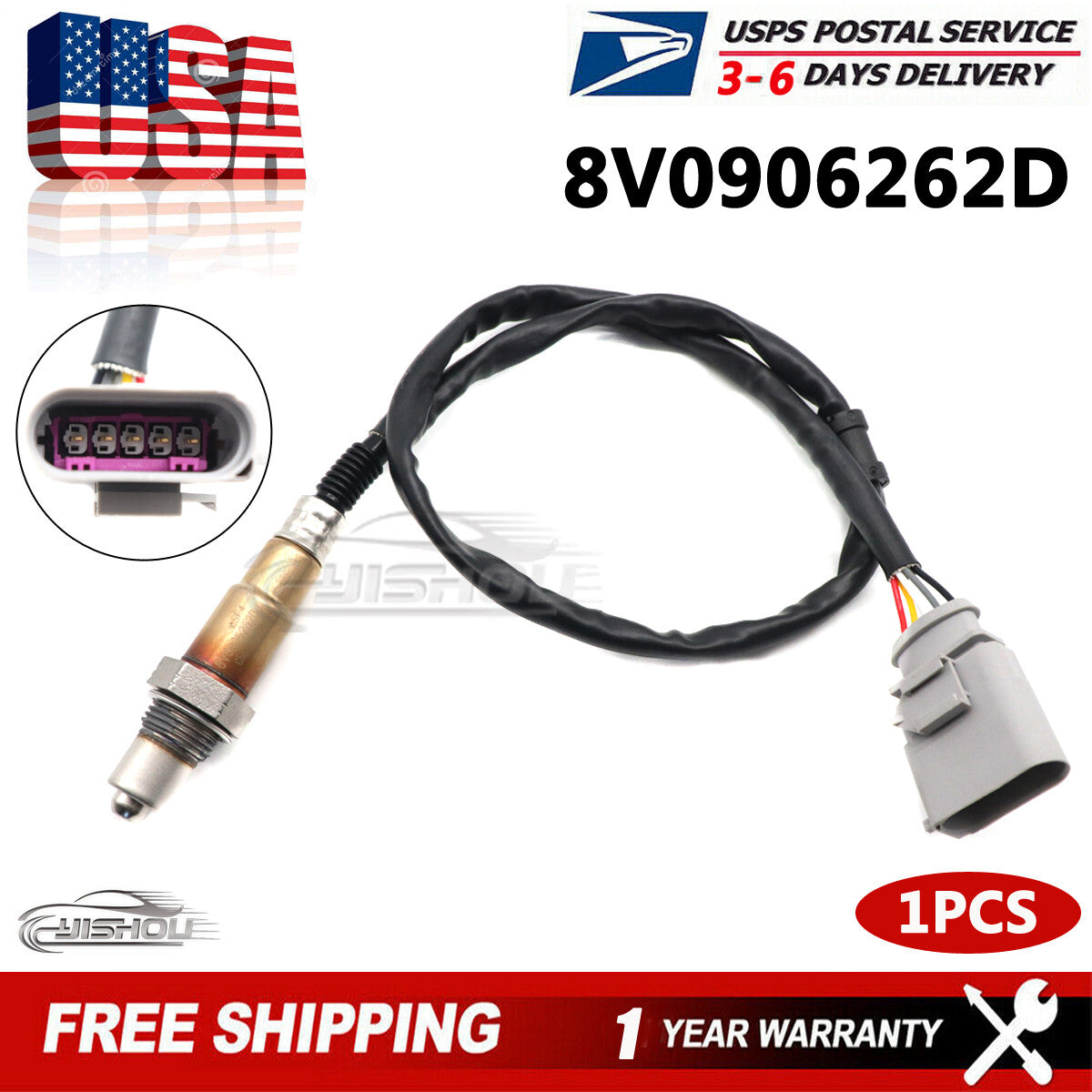 8V0906262D Upstream Oxygen Sensor for Audi A3 Quattro S3 for VW GTI for Golf 15-17 2.0L