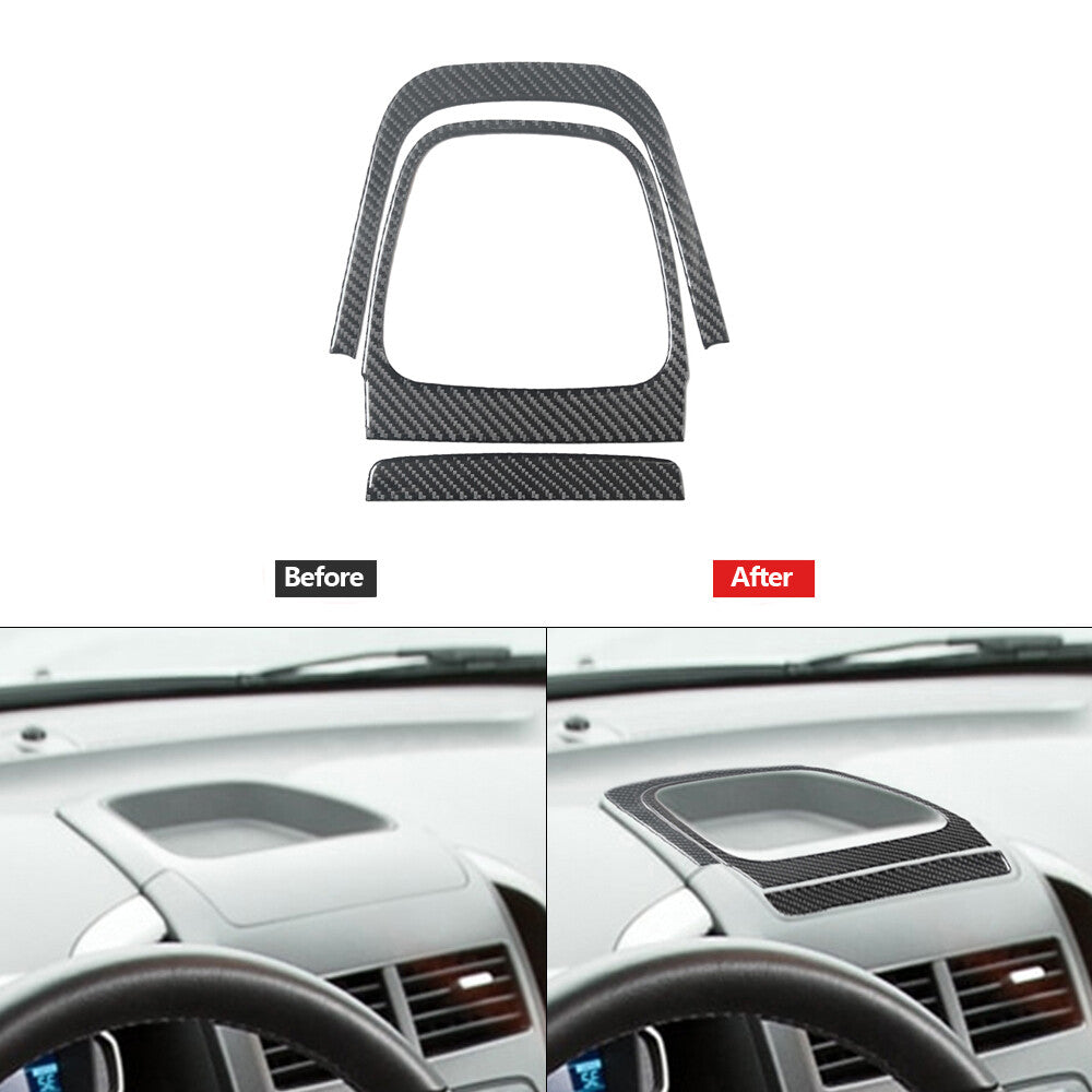 3Pcs Carbon Fiber Above Console Storage Cover for Chevrolet Sonic 2012-2016