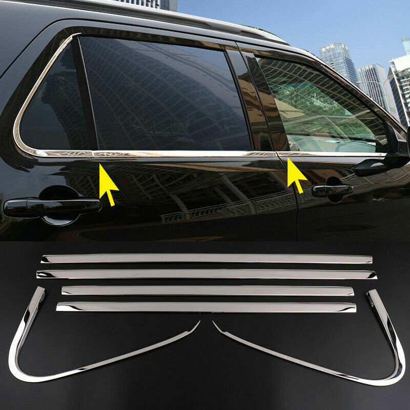 6X for Ford Explorer 2011-2018 Steel Chrome Bottom Window Frame Sill Trim Cover