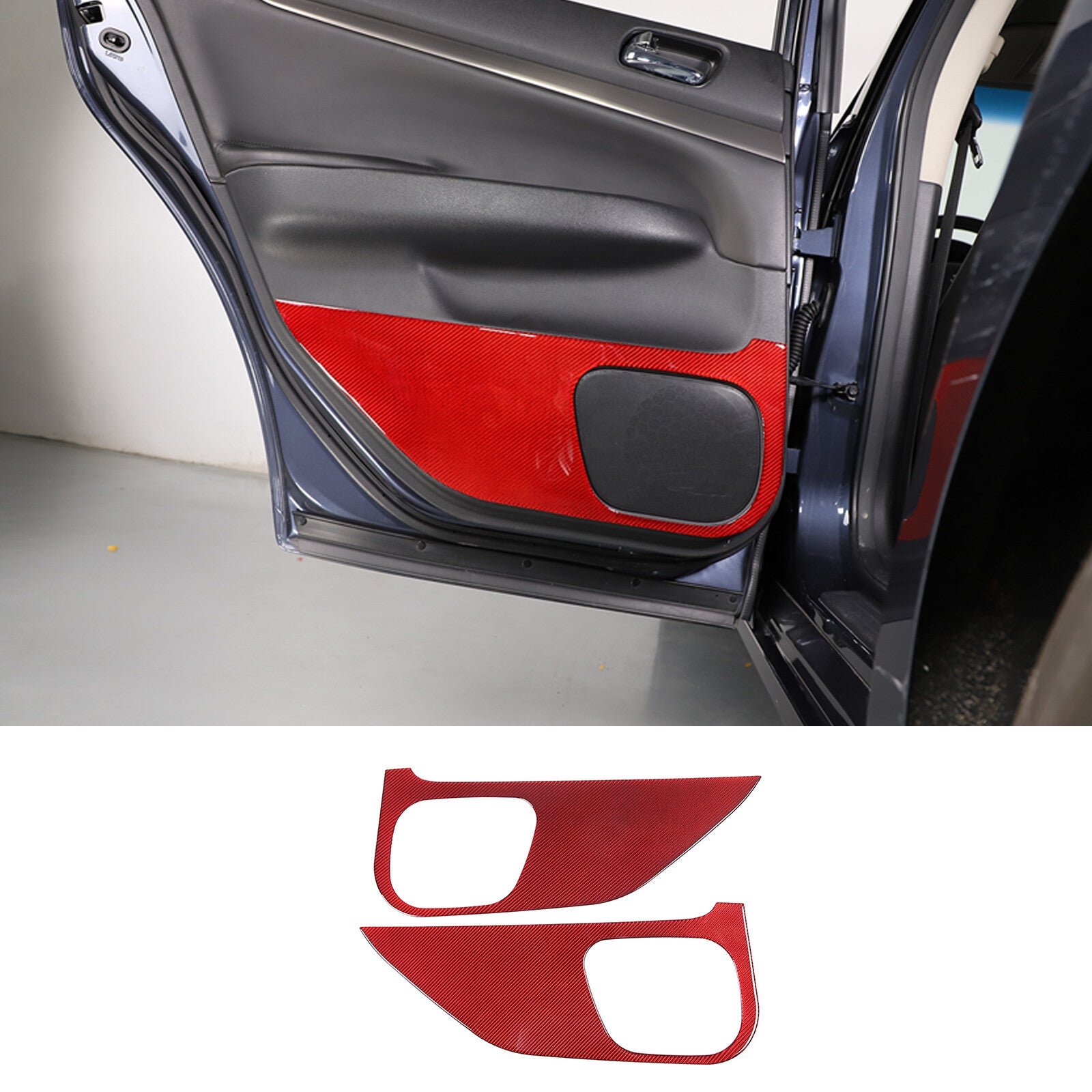 Carbon fiber rear door kick guard stickers suitable for Infiniti G25 and G37 (2007-2013).