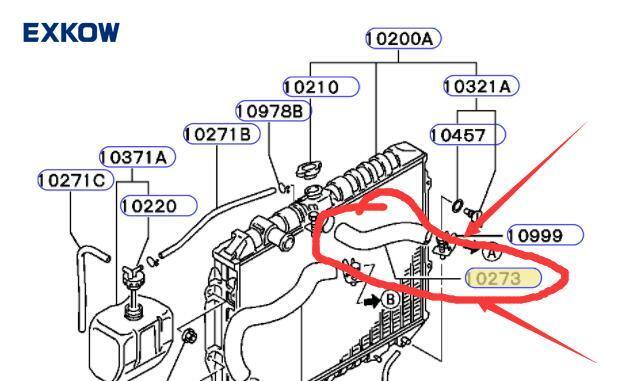 UPR RADIATOR HOSE fit for Mitsubishi MONTERO L141G 3.0 RR COIL 1983-1991