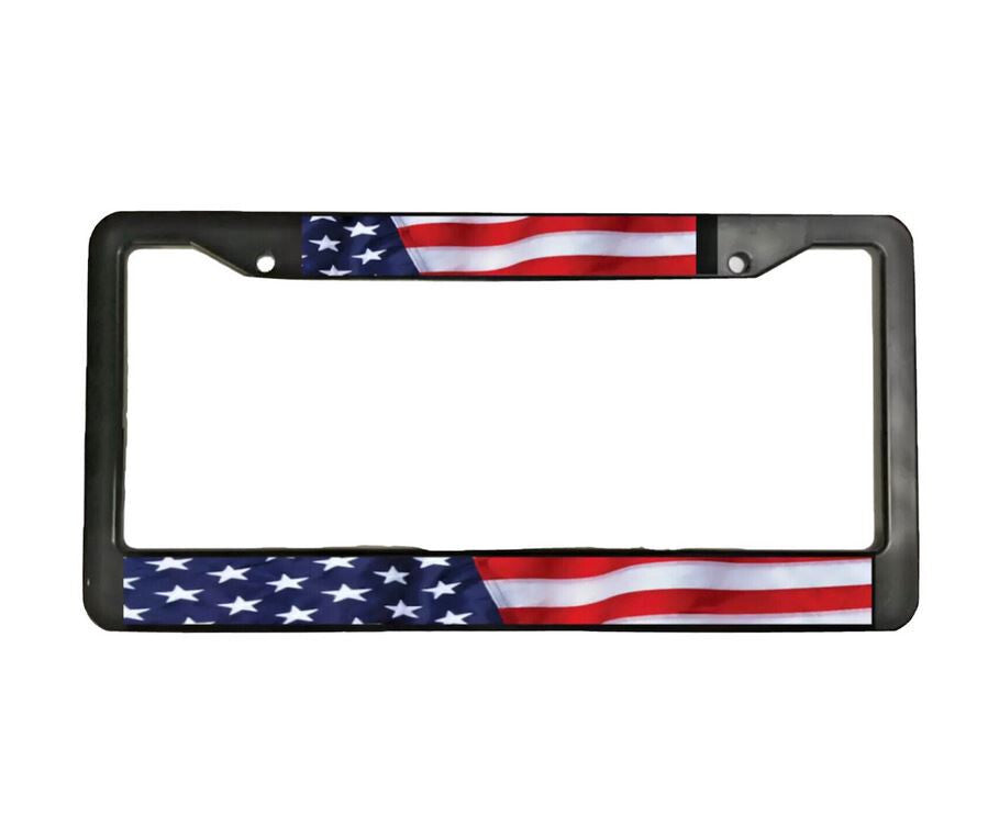 Car license plate frame cap, rear boot, black American flag, suitable  for ford ,1 piece