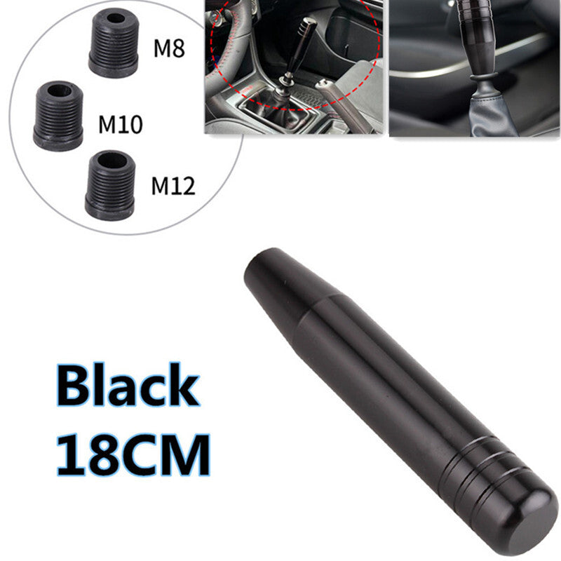Car Black 18CM Manual Transmission Aluminum Car Gear Shift Shifter Lever Head
