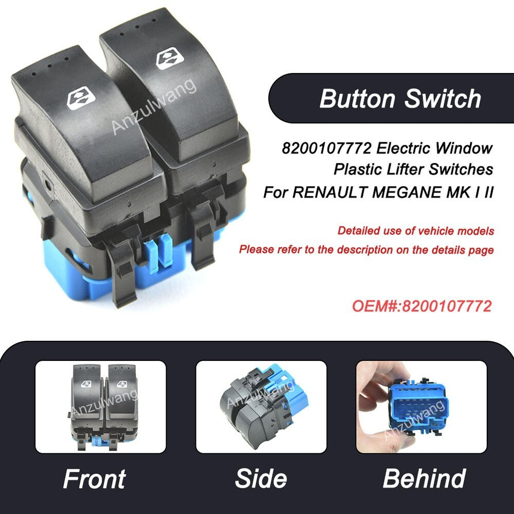 8200107772 Electric Window Plastic Lifter Switches for RENAULT MEGANE MK I II