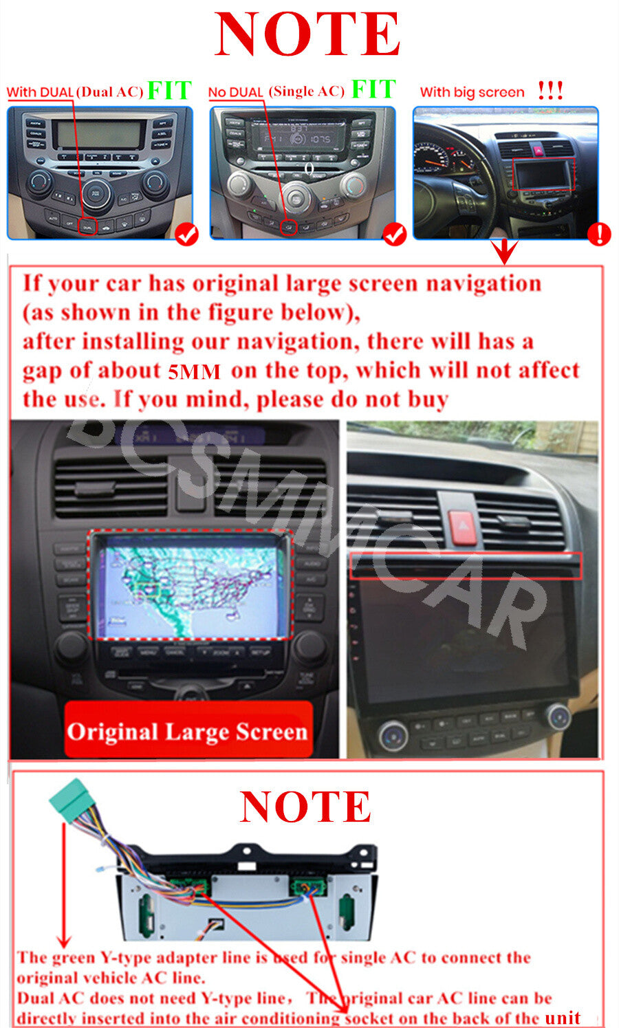 Android 13 Car GPS Navigation Wifi Radio Stereo Fit for Honda Accord 2003-2007
