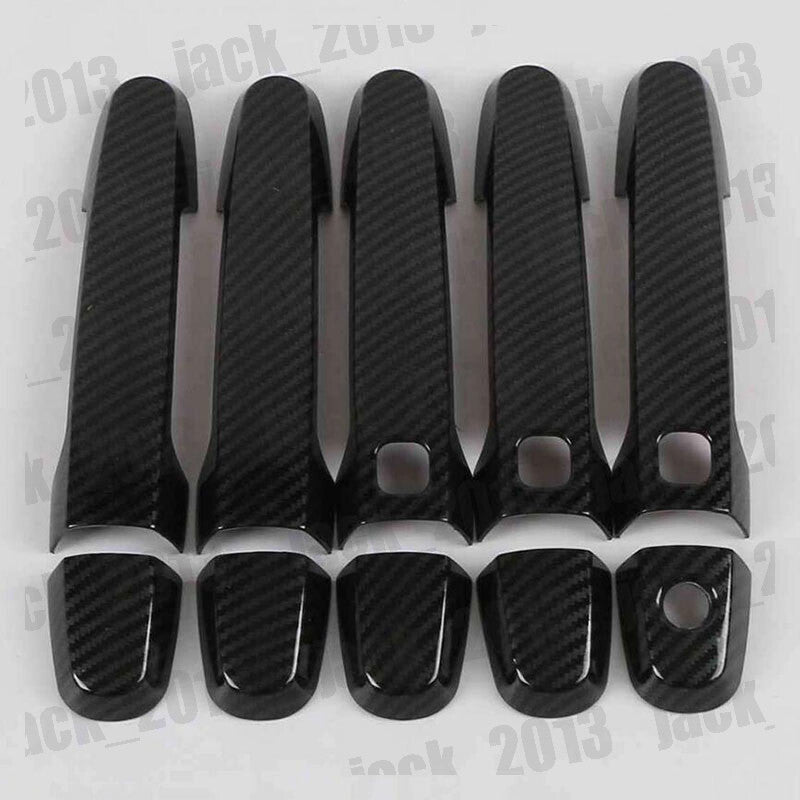 For 06-12 for Toyota RAV4 5Dr Carbon Fiber for Smart Edition Side Door Handle Cover Trim