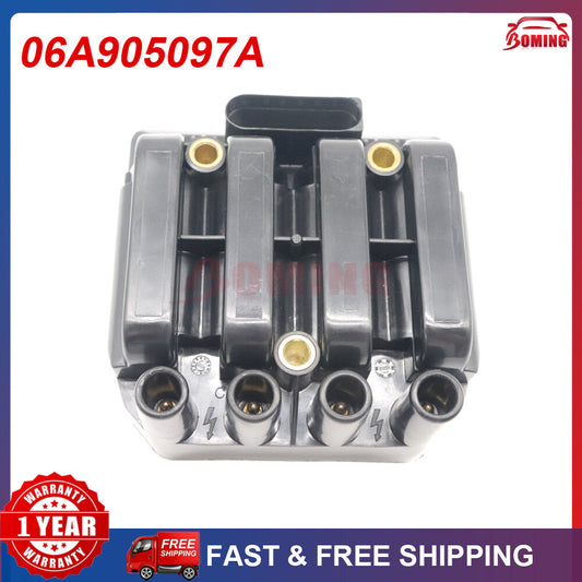 Fits for VW for Jetta Beetle for Golf Clasico L4 2.0L UF484 06A905097A New Ignition Coil