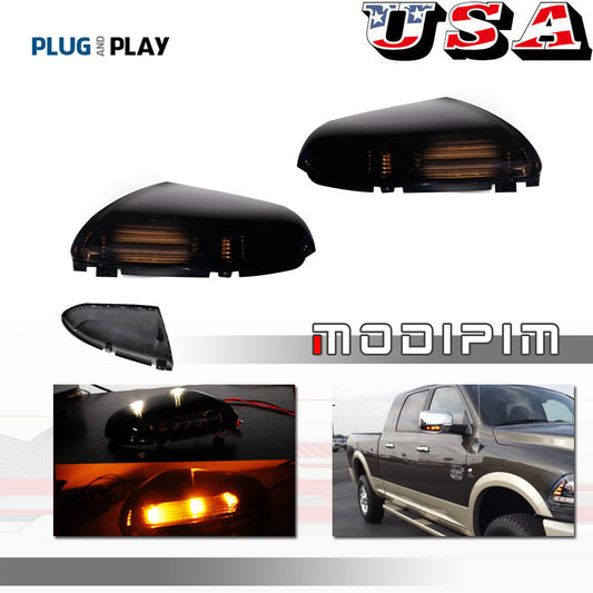 Smoke-activated LED mirror indicator light suitable for Dodge for Ram 1500 (09-14) 2500 (10-14)