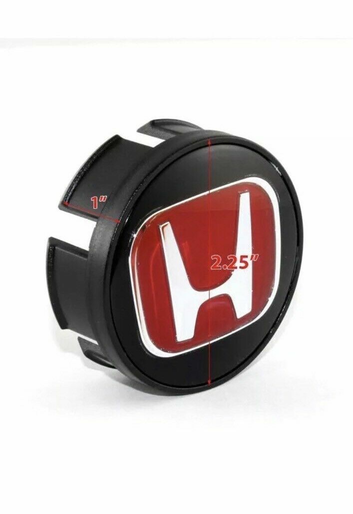 4-piece set of JDM red H wheel center caps and hubcaps for 58mm for Civic Fit Insight