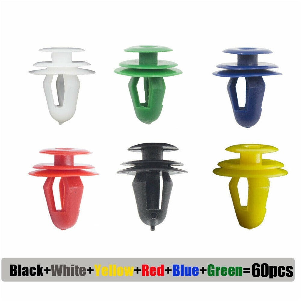 60Pcs/set Car Door Panel Clips Fixing Fastener Plastic Replacement Parts 6 Sizes