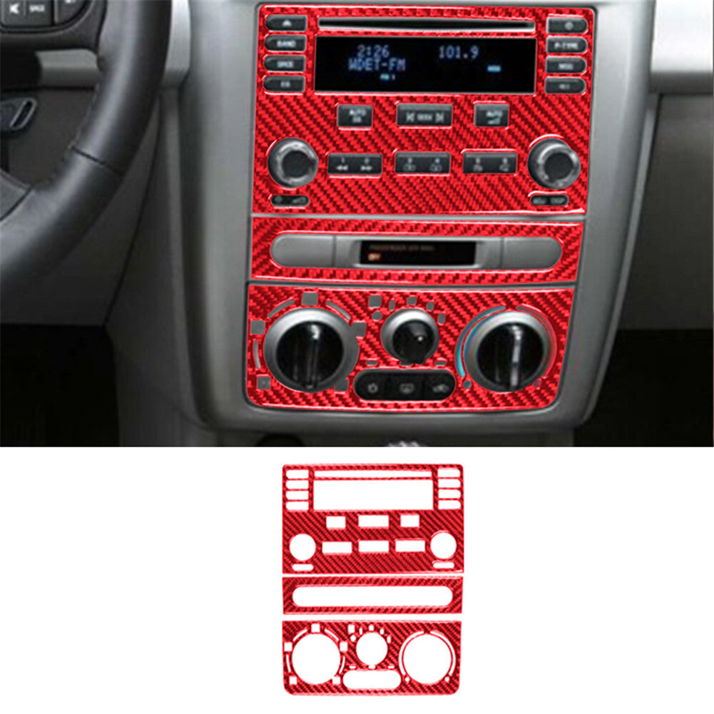 Red Carbon Fiber Center Control Button Trim TypeA for Chevrolet COBALT 2005-2010