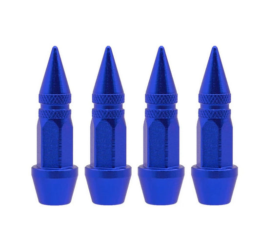 Car tire valve cover rod air dust cover blue bomb  for ford  4-piece set