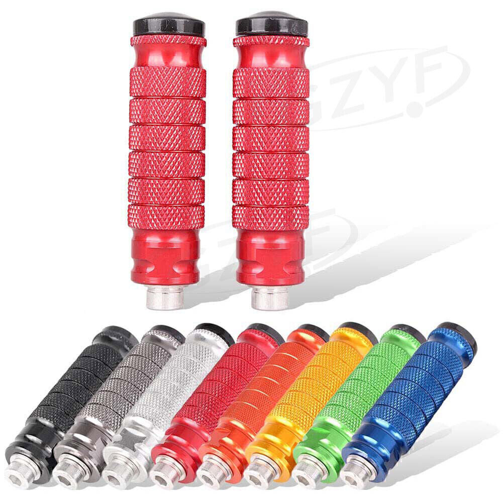 Universal Rearset Footrests Footpeg Foot Pegs Pedals Steps Aluminum 8 Colors